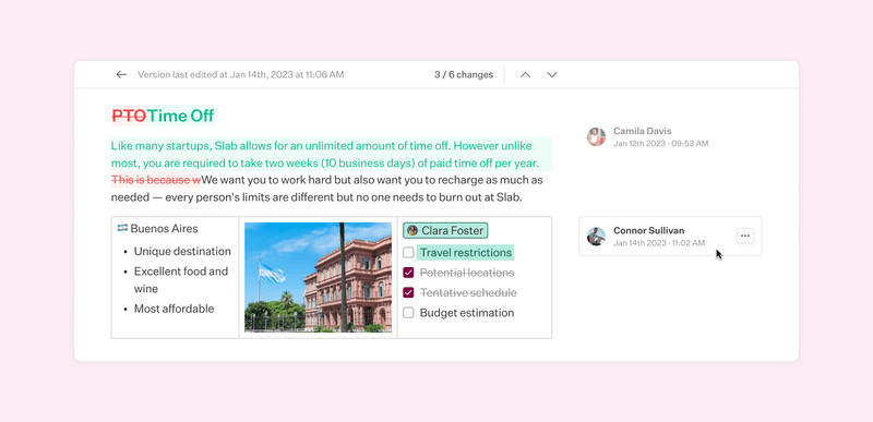 Compare and cycle through post history