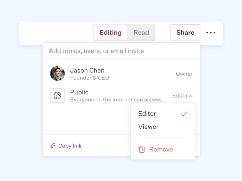 Public Edit Sharing Screenshot